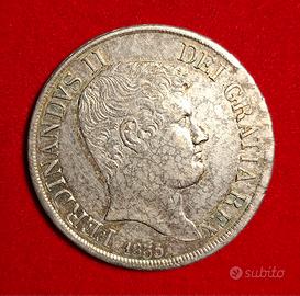 Piastra 120 grana 1835 NC, Ferdinando II, patinata