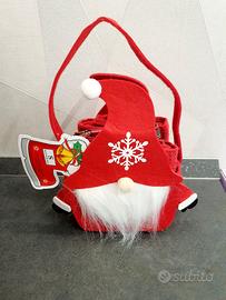 Borsetta gnomo con set strofinacci 