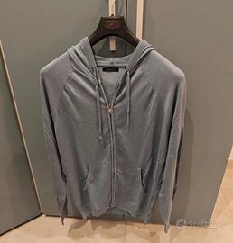 Maglia con cerniera e cappuccio