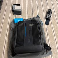 Set PiQuadro Zaino PortaPC-Portafoglio-Portachiavi
