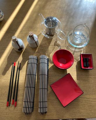 Set sushi + set teiera + caraffe piccole