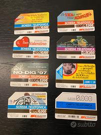 Lotto 8 schede telefoniche Telecom anni ’90