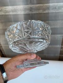 Elegante Coppa Centrotavola in Vetro Molato Vinage