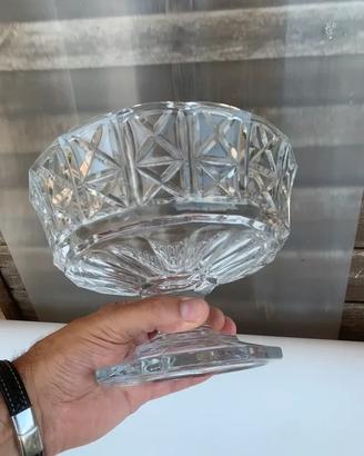 Elegante Coppa Centrotavola in Vetro Molato Vinage