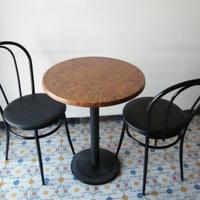 Tavolino60 Werzalit Stabile&Resistente + 2sedie