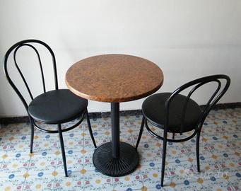 Tavolino60 Werzalit Stabile&Resistente + 2sedie