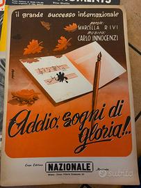 Spartito originale Addio sogni di gloria