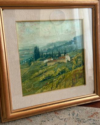 Quadro Olio su Tavola “Turano” di Terragin 1992