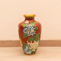 Vaso Cinese Cloisonné Vintage - Smalto e Fiori