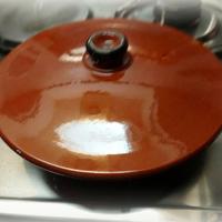 Coperchio terracotta smaltata con pomolo Ø 17/18cm