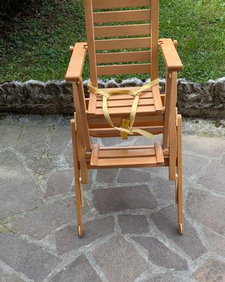 Seggiolone in legno Foppa Pedretti
