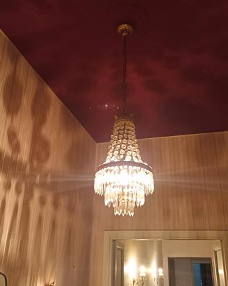 Parure lampadario e applique metà 900 stile Impe