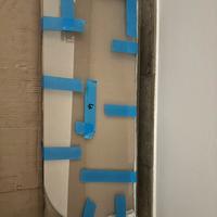 Mensole in vetro (4 pezzi) con angolo stondato