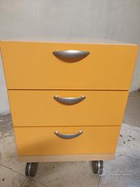 cassettiera 3cassetti con ruote