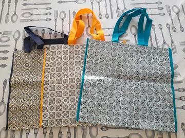 Set 3 shopper stile fantasia maioliche azulejos
