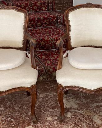 Coppia sedie poltroncine noce stile liberty