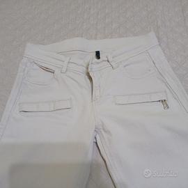 pantalone elasticizzato donna con cerniera in fond