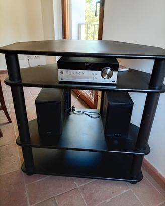 Impianto stereo + mobiletto angolare 