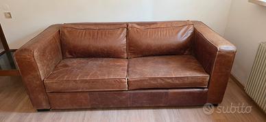 divano letto similpelle vintage maison du monde