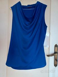 Canotta blu elettrico elegante