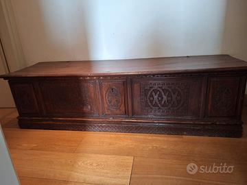 cassapanca legno antica