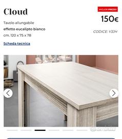 Tavolo bianco in legno
