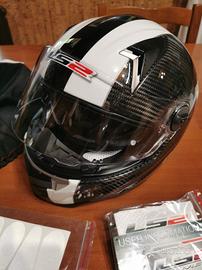 Casco Carbonio White LS2 TT  Taglia XS