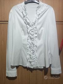 Camicia in cotone con rouches