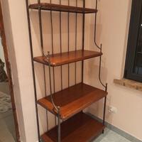 Etagere mobile in ferro e legno 