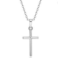 Collana unisex  acciaio con croce