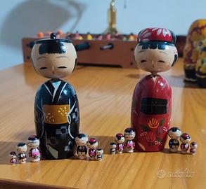 Matrioske - kokeshi giapponesi da collezione 