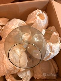 Bocce di vetro trasparente per lampadari