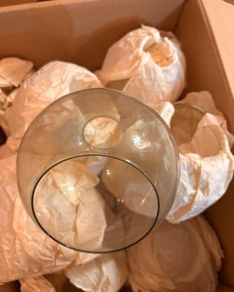 Bocce di vetro trasparente per lampadari