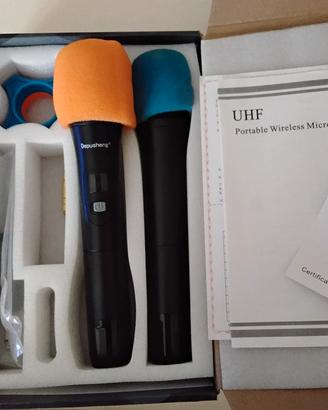 Coppia Microfoni Wireless UHF Depusheng  dj