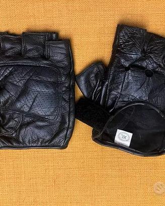 Guanti moto senza dita in pelle XL