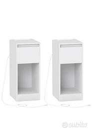 Set 2 comodini con illuminazione led