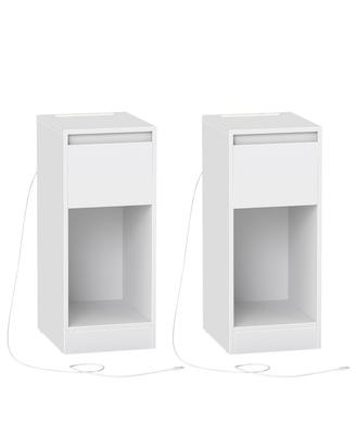 Set 2 comodini con illuminazione led