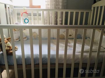 Culla Pali con cassetto e materasso ortopedico