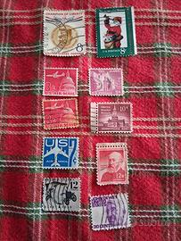 francobolli stati uniti da7, 8,9,10,12 e 30 cent.