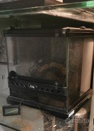 terrario exoterra 20x20x20 con sfondo 3d nuovo