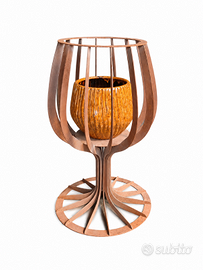 Calice porta vaso artigianale in corten