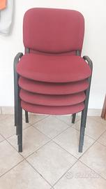 sedie da ufficio bordeaux