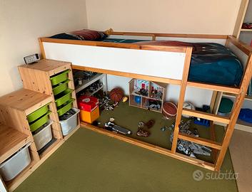 Letto singolo/doppio/castello ikea Kura revers