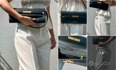 Pochette nera Enrico Coveri Rami in ecopelle
