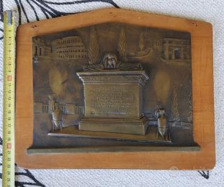 Rara targa commemorativa Fascista anno V 1927