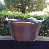 Secchio Zincato  vaso in Metallo nuovo