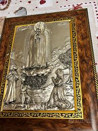Madonna di Fatima Legno e Argento