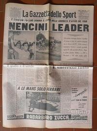 Gazzetta dello sport 27-6-1960 nencini leader -