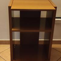 Mobile TV laminato colore noce chiaro con ruote 