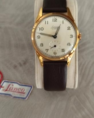 Lanco vintage carica manuale placcato oro